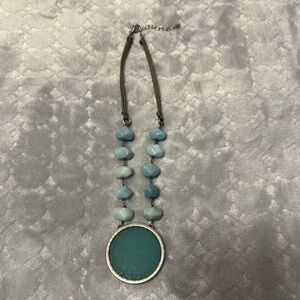 Silpada sterling silver and amazonite beaded necklace